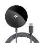 Cargador inalámbrico magnético Acefast E24 Qi2 15W con cable USB-C de 1,2 m, negro