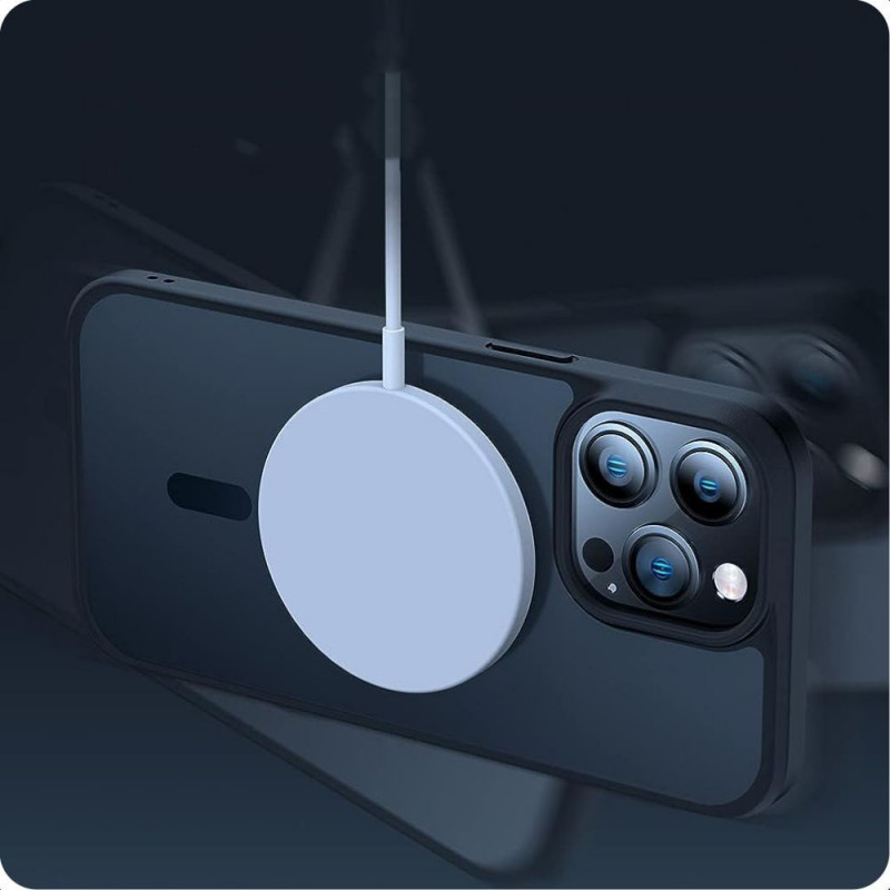 Funda Tech-Protect MagMat MagSafe para Apple iPhone 15, azul cielo mate