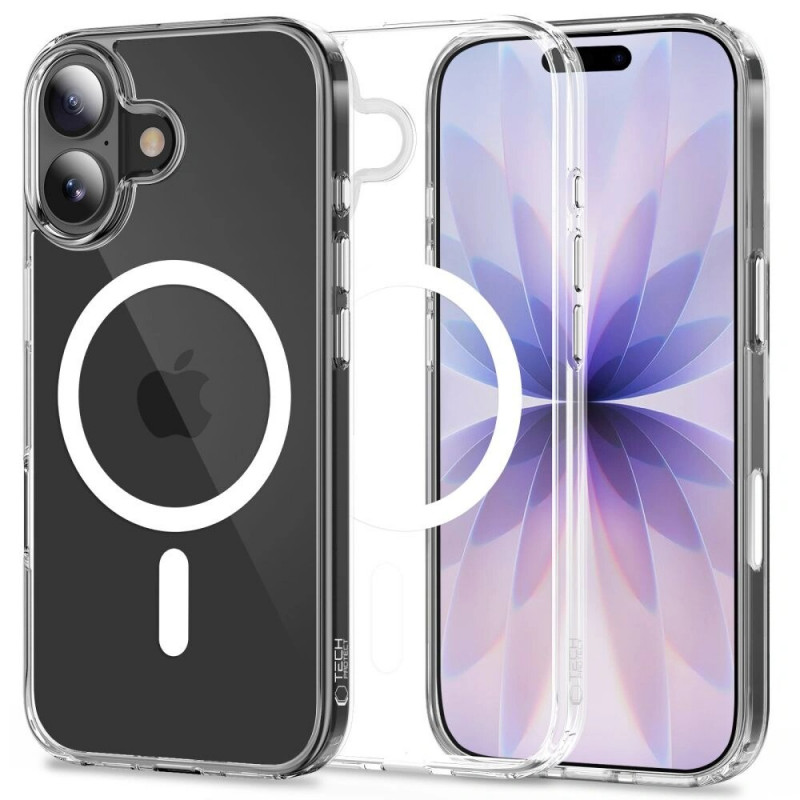 Funda Tech-Protect Flexair Hybrid CC MagSafe para Apple iPhone 17, transparente