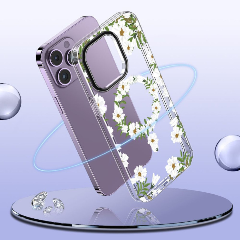 Funda MagSafe Tech-Protect MagMood para Apple iPhone 15 Pro, Spring Daisy (THP2327)
