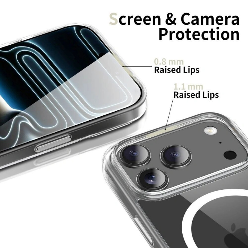 Funda Tech-Protect Flexair Hybrid CC MagSafe para Apple iPhone 17 Pro, transparente