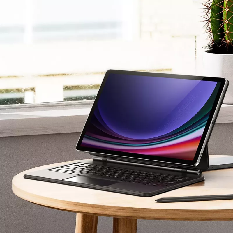 Funda con teclado Dux Ducis MK Series con teclado Bluetooth para Samsung Galaxy Tab S9+ / S8+ / S7+, negra