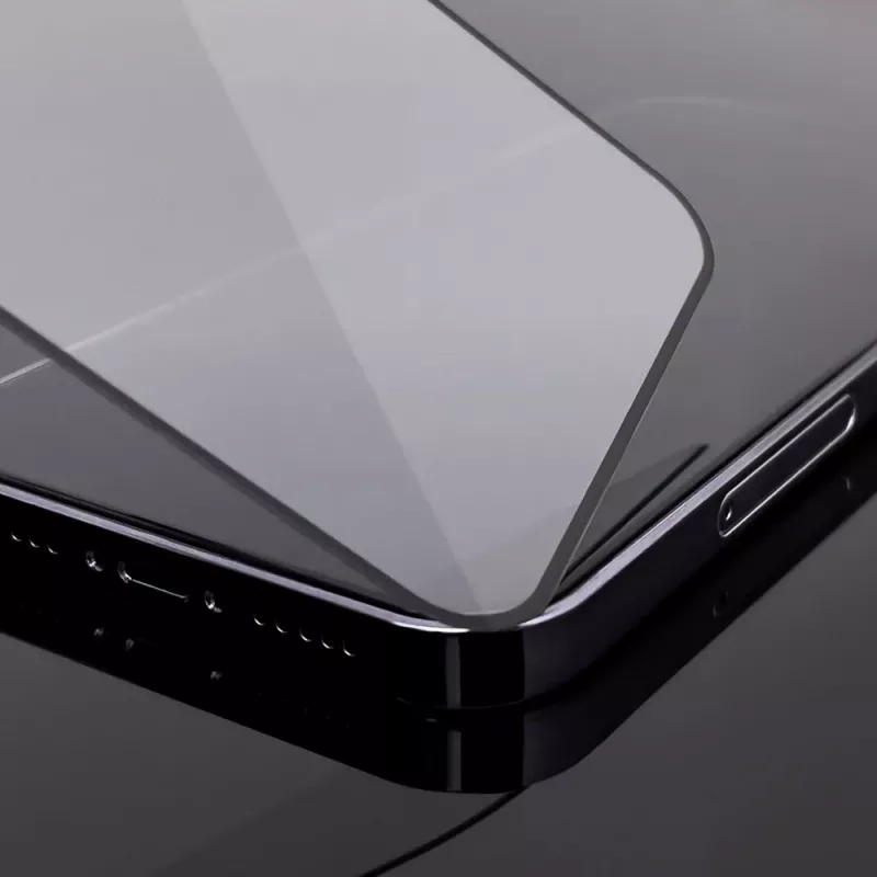 Cristal templado Full Glue Case Friendly con marco para iPhone 15 Pro Max, negro Wozinsky