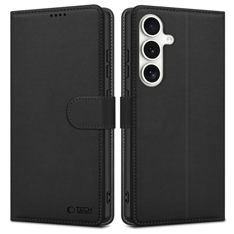 Funda tipo cartera Tech-Protect para Samsung Galaxy S25, negra