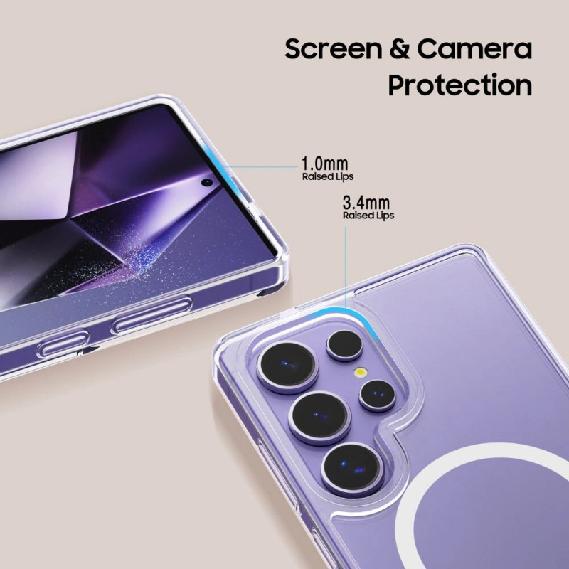 Funda Tech-Protect Flexair Hybrid MagSafe para Samsung Galaxy S25 Ultra, transparente