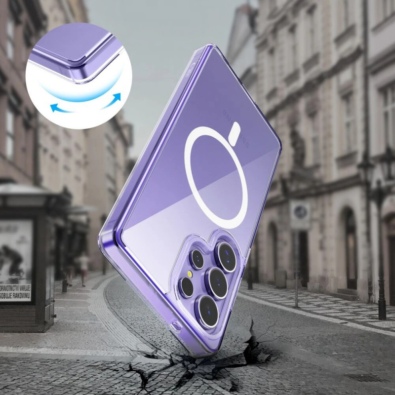 Funda Tech-Protect Flexair Hybrid MagSafe para Samsung Galaxy S25 Ultra, transparente
