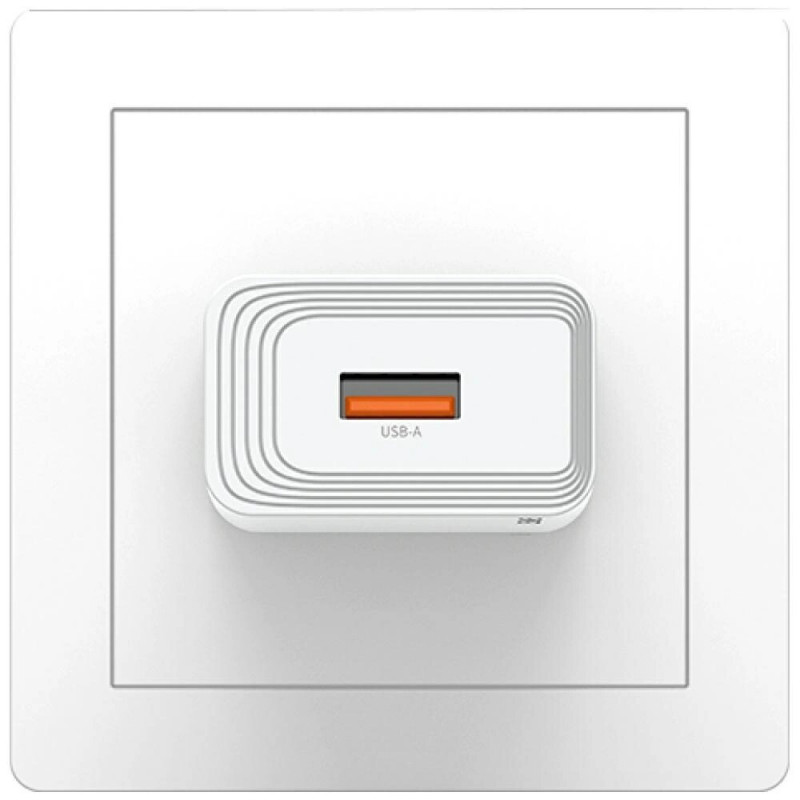 Cargador de pared USAMS CC326 T69 USB-A, 10,5 W, 2,1 A, blanco