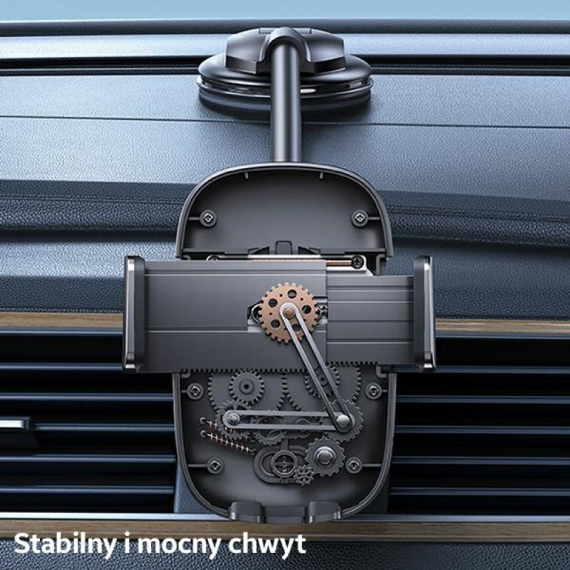 Soporte de coche para salpicadero USAMS US-ZJ065 con ventosa, negro (ZJ065ZJ01)