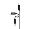 Cable de impresora Ugreen US241 USB-C 2.0 a USB-B, 1 m, negro