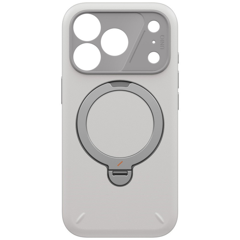 Funda UNIQ Elix para Apple iPhone 18 Pro / 17 Pro, soporte giratorio 360, gris claro