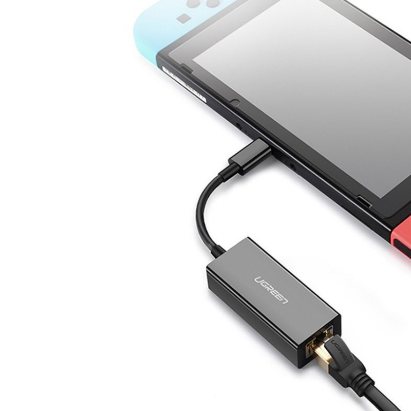 Adaptador de red Ugreen CM199 USB-C a RJ45 Gigabit Ethernet, 1000 Mbps, gris