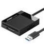 Lector de tarjetas Ugreen CR125 USB 3.0, SD / microSD / CF / MS, negro