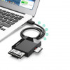 Lector de tarjetas Ugreen CR125 USB 3.0, SD / microSD / CF / MS, negro