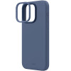 Funda UNIQ Lino Hue para Apple iPhone 15 Pro Max, carga MagClick, azul marino
