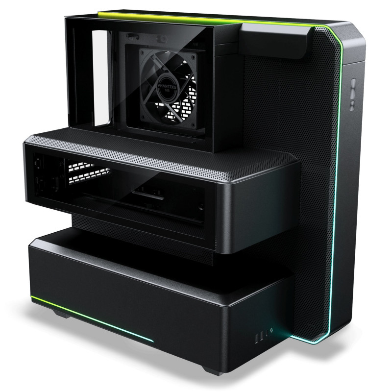 Caja de PC semitorre Phanteks EX5, ATX, refrigeración directa, negra