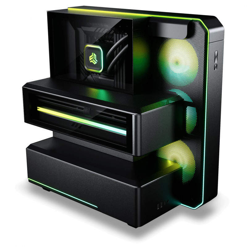 Caja de PC semitorre Phanteks EX5, ATX, refrigeración directa, negra