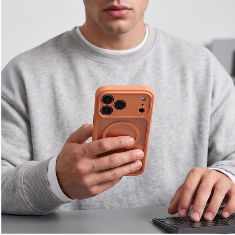 Funda Tech-Protect BasicMag MagSafe para Apple iPhone 17 Pro Max / 18 Pro Max, naranja cósmico mate