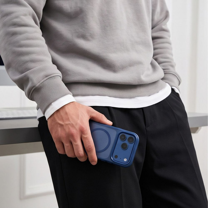 Funda Tech-Protect Magmat MagSafe CC para Apple iPhone 17 Pro Max / 18 Pro Max, Deep Blue mate