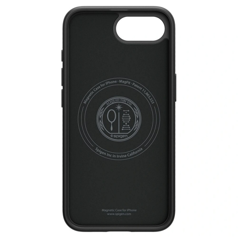 Funda Spigen Liquid Air Mag MagSafe para Apple iPhone 17e / 16e, negro mate