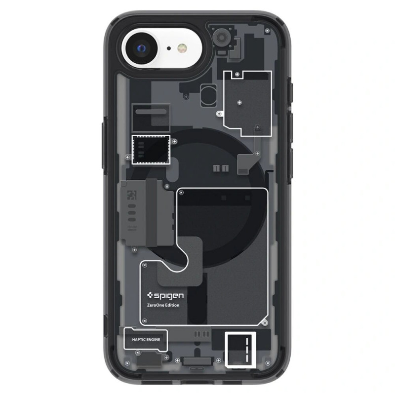 Funda Spigen Ultra Hybrid Mag MagSafe para Apple iPhone 17e / 16e, Zero One negra