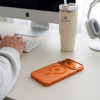 Funda Tech-Protect Magmat MagSafe CC para Apple iPhone 17 Pro / 18 Pro, naranja cósmico / transparente