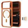 Funda Tech-Protect Magmat MagSafe CC para Apple iPhone 17 Pro Max / 18 Pro Max, naranja cósmico / transparente