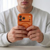 Funda Tech-Protect Magmat MagSafe CC para Apple iPhone 17 Pro Max / 18 Pro Max, naranja cósmico / transparente