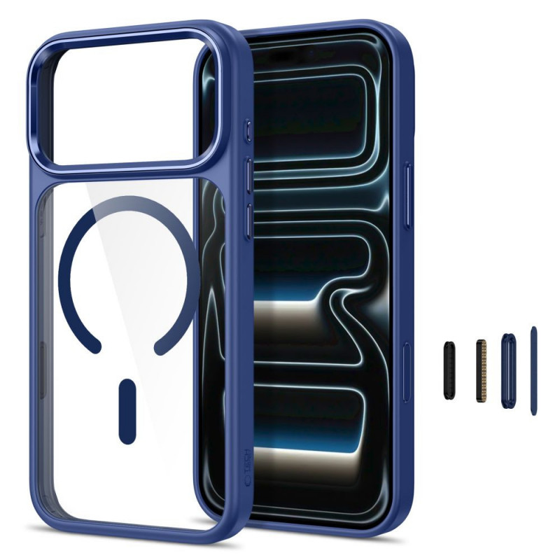 Funda Tech-Protect Magmat MagSafe CC para Apple iPhone 17 Pro / 18 Pro, Deep Blue / transparente