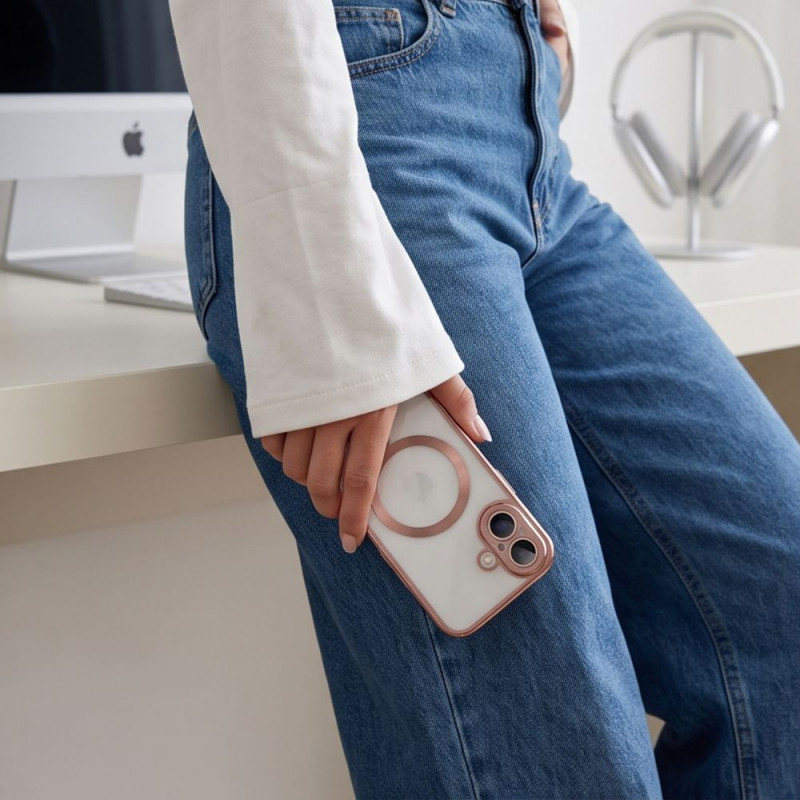 Funda MagFlex MagSafe Tech-Protect para Apple iPhone 17, oro rosa brillante