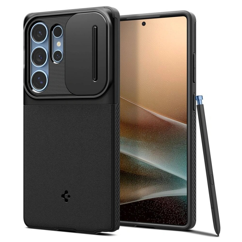Funda Spigen Optik Armor para Samsung Galaxy S25 Ultra, negra
