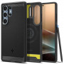 Funda Spigen Rugged Armor Mag MagSafe para Samsung Galaxy S25 Ultra, negro mate