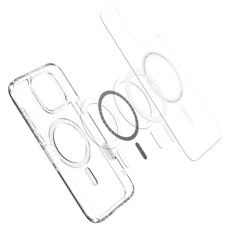 Funda Spigen Ultra Hybrid T Mag MagSafe para Apple iPhone 16 Pro, blanca