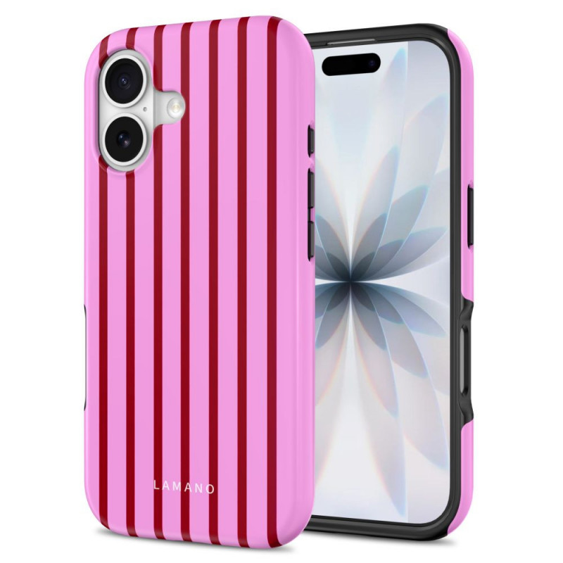 Funda Tech-Protect Lamano MagSafe para Apple iPhone 17, Candy Crush, roja y rosa