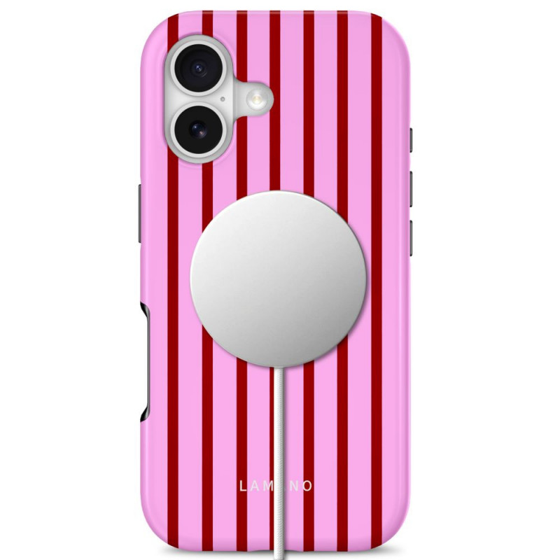 Funda Tech-Protect Lamano MagSafe para Apple iPhone 17, Candy Crush, roja y rosa