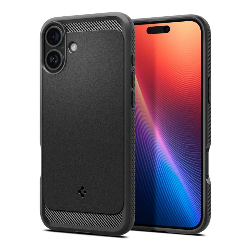 Funda Spigen Rugged Armor Mag MagSafe para Apple iPhone 16, negro mate