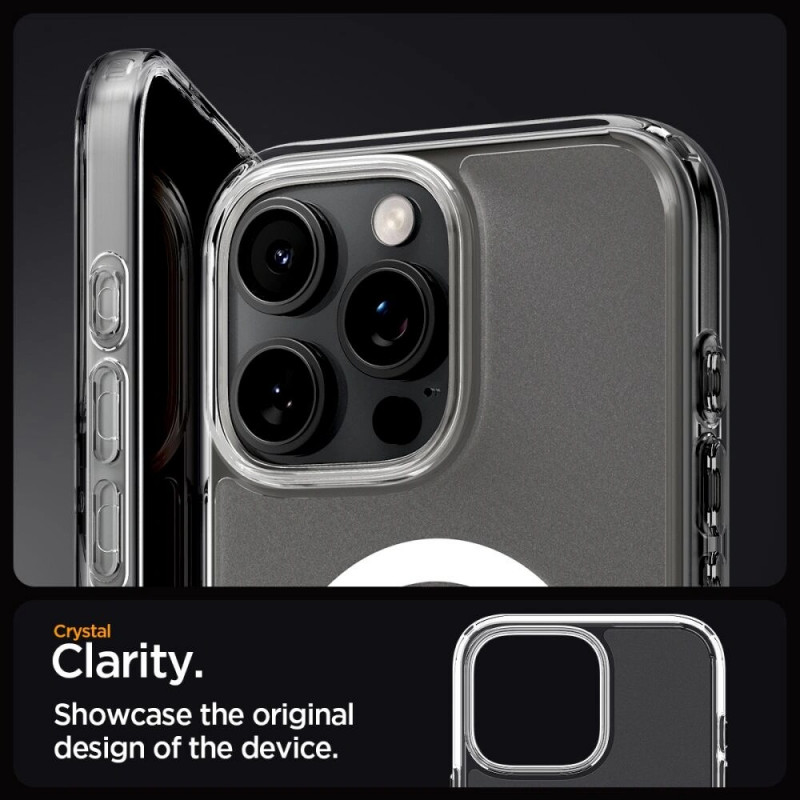 Funda Spigen Ultra Hybrid Mag MagSafe para Apple iPhone 16 Pro, transparente Frost Clear