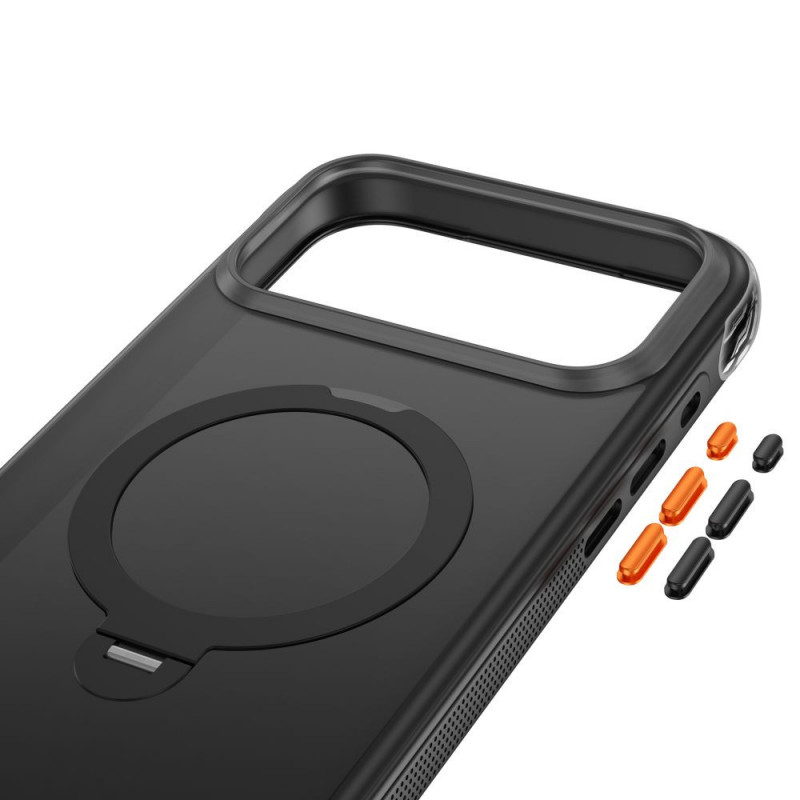 Funda Tech-Protect MagAir Stand MagSafe CC para Apple iPhone 17 Pro Max / 18 Pro Max, negro mate