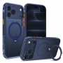Funda Tech-Protect MagAir Stand MagSafe CC para Apple iPhone 17 Pro Max / 18 Pro Max, Matte Deep Blue