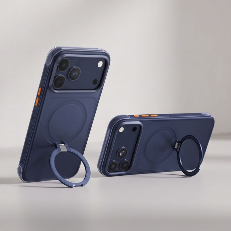 Funda Tech-Protect MagAir Stand MagSafe CC para Apple iPhone 17 Pro Max / 18 Pro Max, Matte Deep Blue