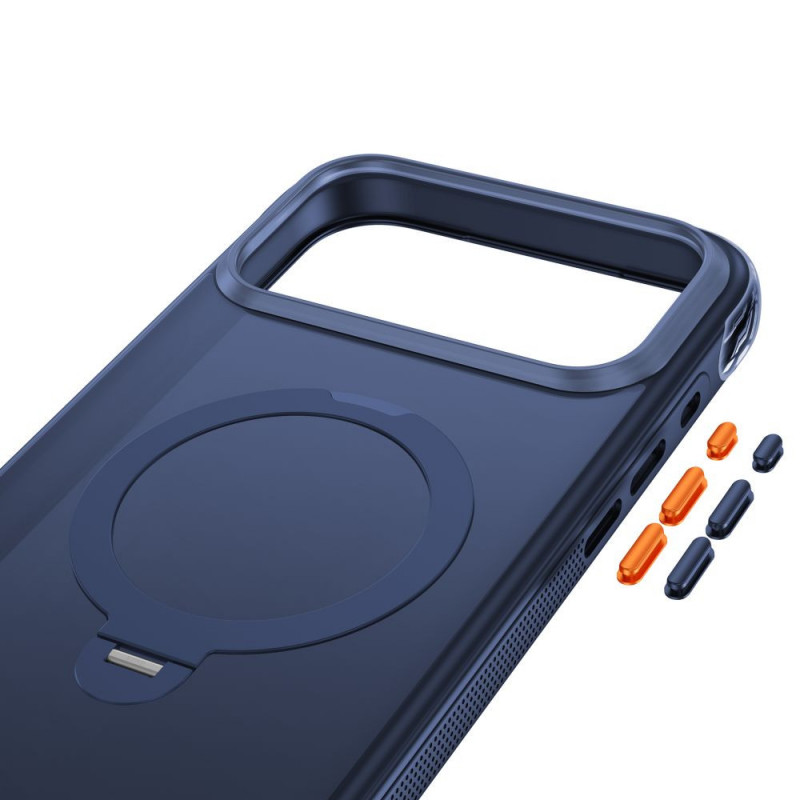 Funda Tech-Protect MagAir Stand MagSafe CC para Apple iPhone 17 Pro / 18 Pro, Matte Deep Blue