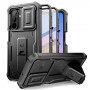 Funda resistente Tech-Protect Kevlar Cam+ 2-Set para Samsung Galaxy A17 / A18 4G / 5G, negra