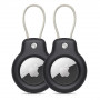 Funda Tech-Protect Rough Vein para Apple AirTag, negra (2 uds.)
