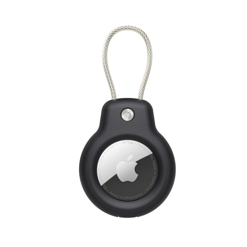 Funda Tech-Protect Rough Vein para Apple AirTag, negra (2 uds.)