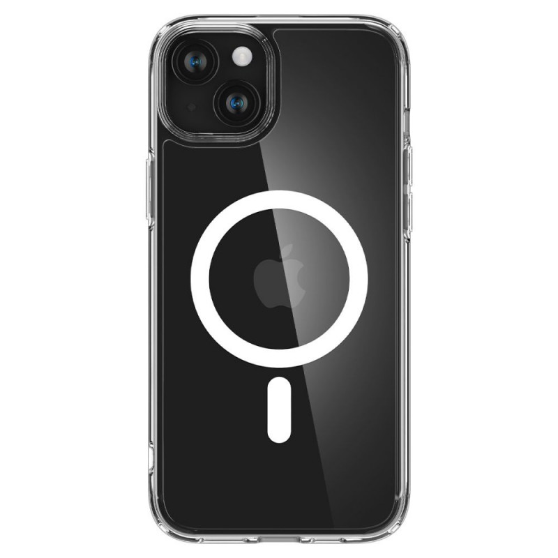 Funda Spigen Ultra Hybrid Mag con MagSafe para Apple iPhone 15, blanca