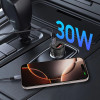 Cargador de coche de 2 puertos Tech-Protect CC03 USB-A / USB-C, PD 30W / QC 3.0, negro