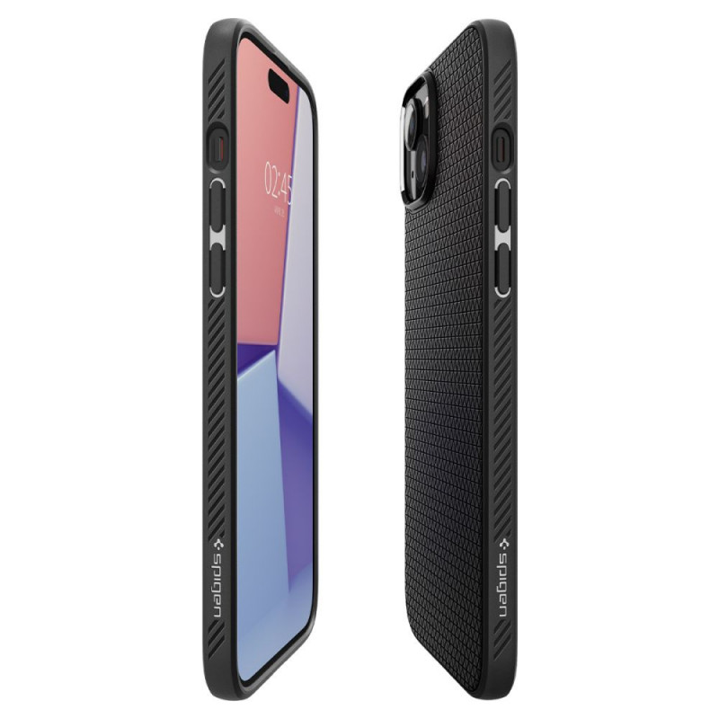 Funda Spigen Liquid Air para Apple iPhone 15 Plus / 14 Plus, negro mate