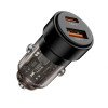 Cargador de coche de 2 puertos Tech-Protect CC03 USB-A / USB-C, PD 75W, Negro