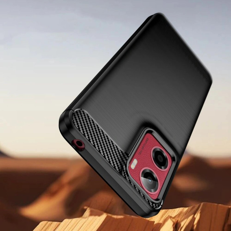 Funda Tech-Protect TPUCarbon para Motorola Moto G05 / E15, negra