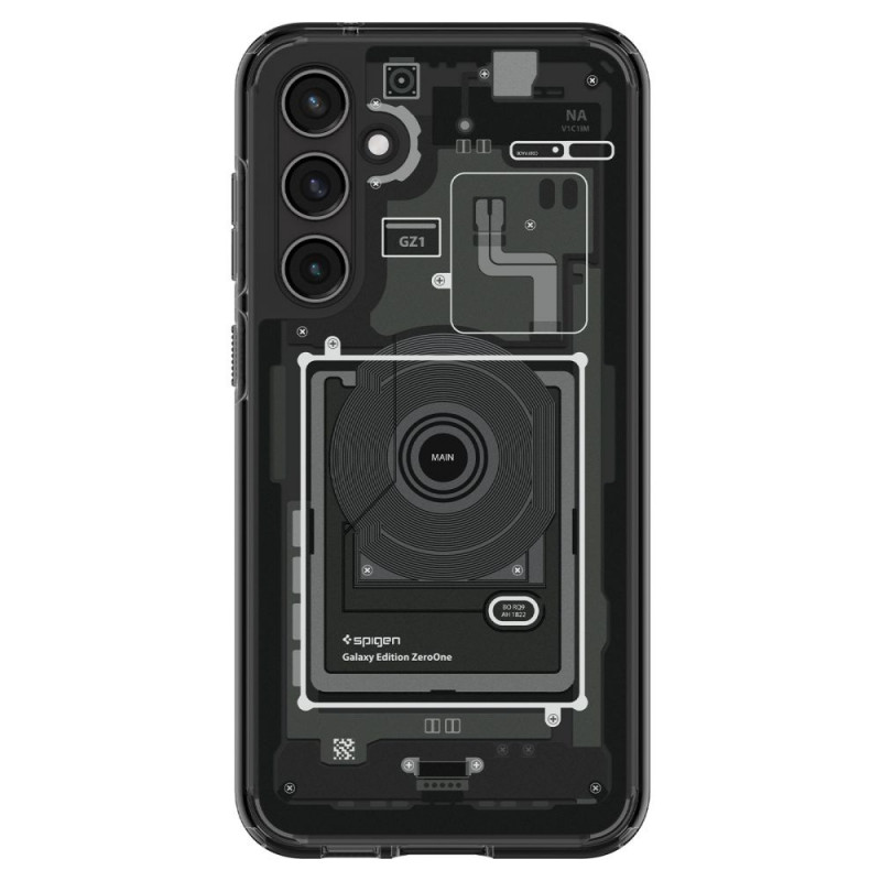 Funda Ultra Hybrid Spigen para Samsung Galaxy S23 FE, Zero One, gris oscuro
