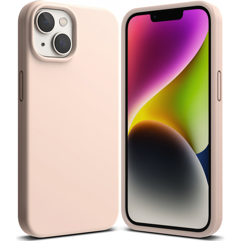 Funda de silicona Ringke para Apple iPhone 14 Plus / 15 Plus, rosa arena